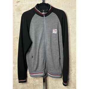 Techmerino Z Zegna Grey and Black Full-Zip Jacket Sz. Large